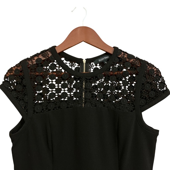 Calvin Klein/Ellen Tracy Elegant Black Lace Dress - 6 - Picture 3 of 9